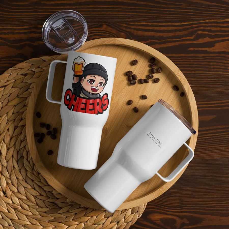 Sarge Cheers Emote Travel Mug product image (12)