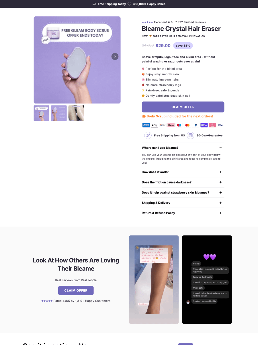 Bleame - PageFly Template (Home page + Product page) product image (4)
