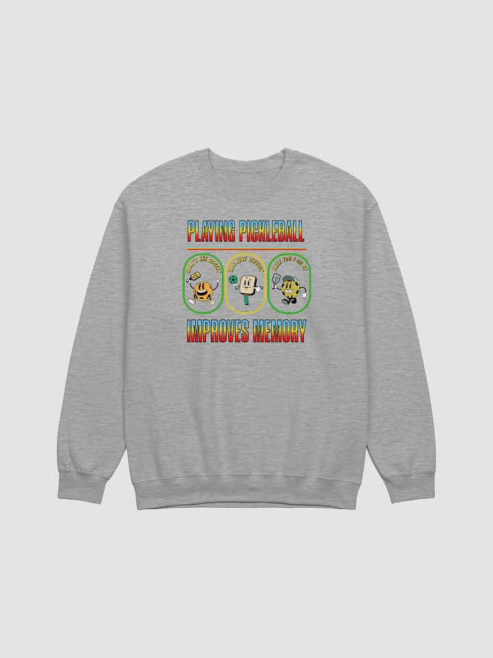Playing Pickleball Improves Memory Fun Crewneck Sweatshirt product image (1)
