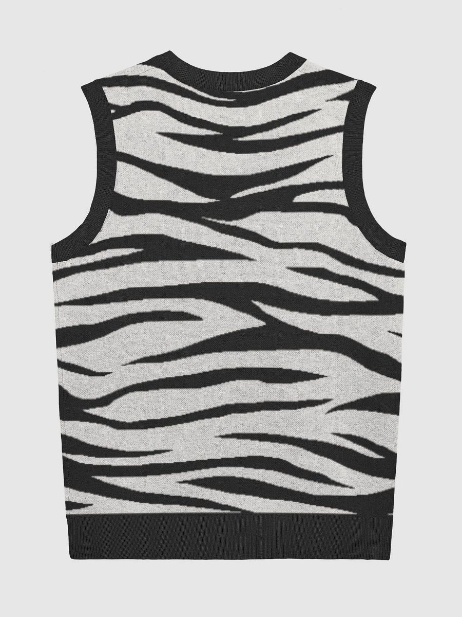 Zebra Chic Knitted V-Neck Vest product image (8)
