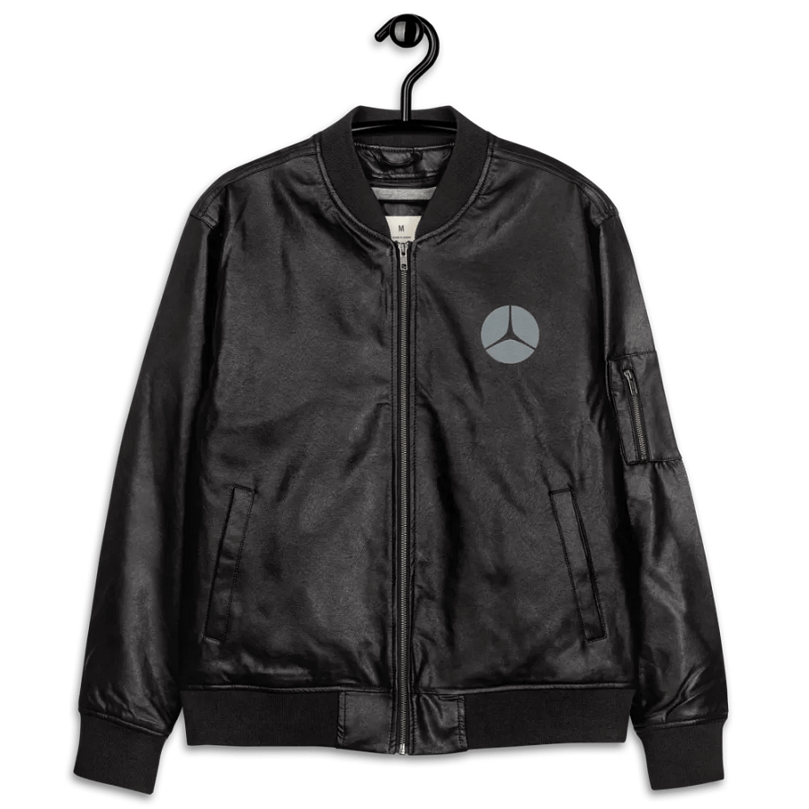Radiant Star Faux Leather Bomber Jacket product image (12)