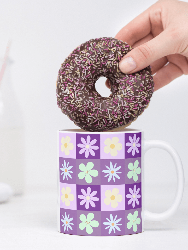 Mauve Floral Pattern Mug product image (1)