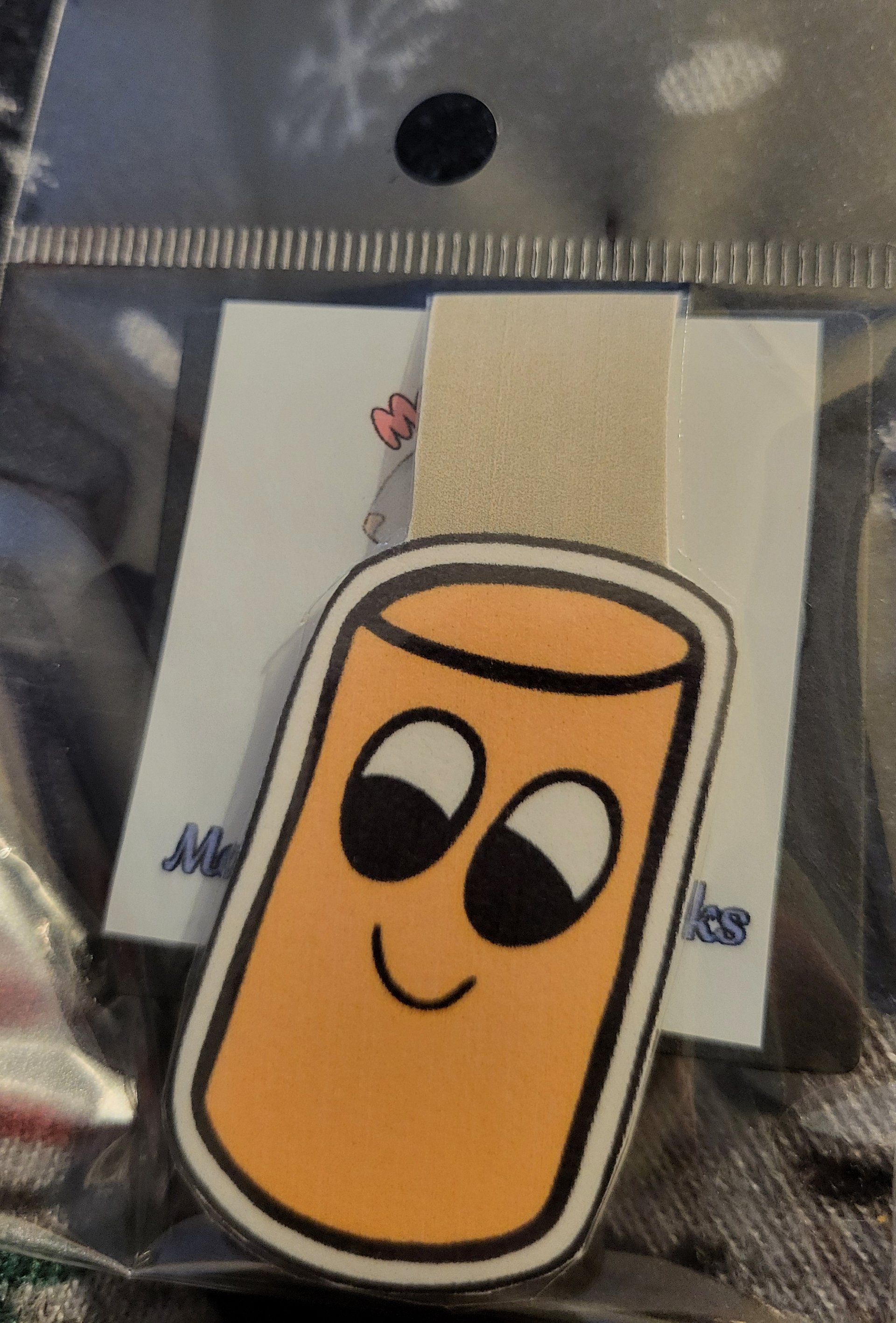 Cute Cartoon Orange Plastic Cup Character Magnetic Laminated Bookmark for Foodies product image (1)