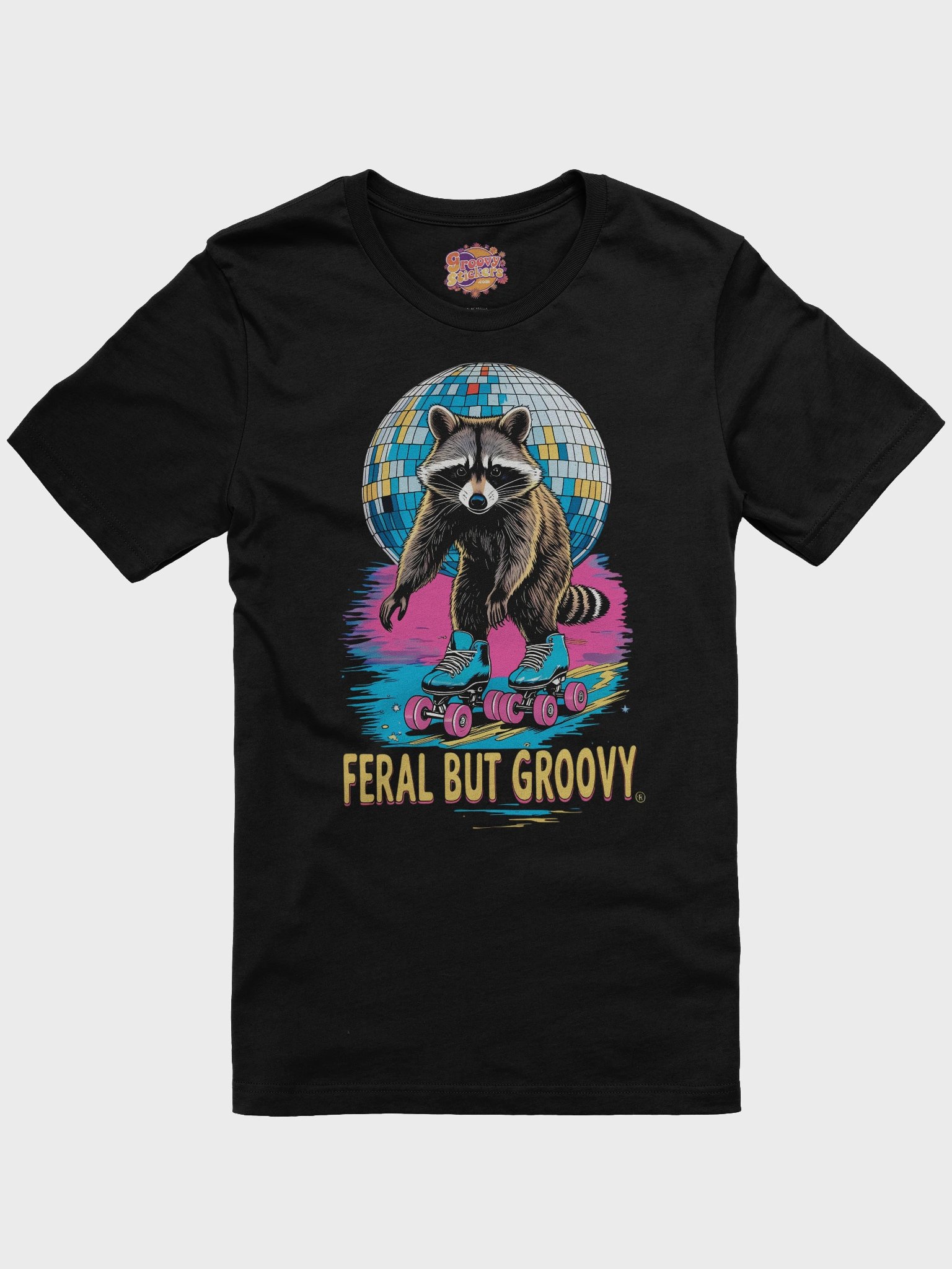 Feral groovy Disco Raccoon T-Shirt product image (3)