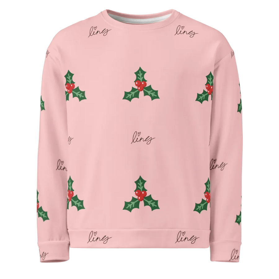 Lingling Kwong Christmas Pink Unisex Sweat Shirt product image (7)