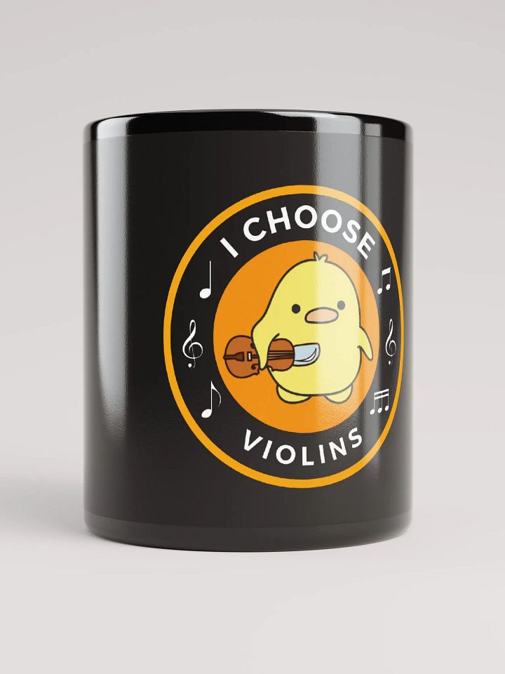 I choose violins Black Glossy Mug product image (1)