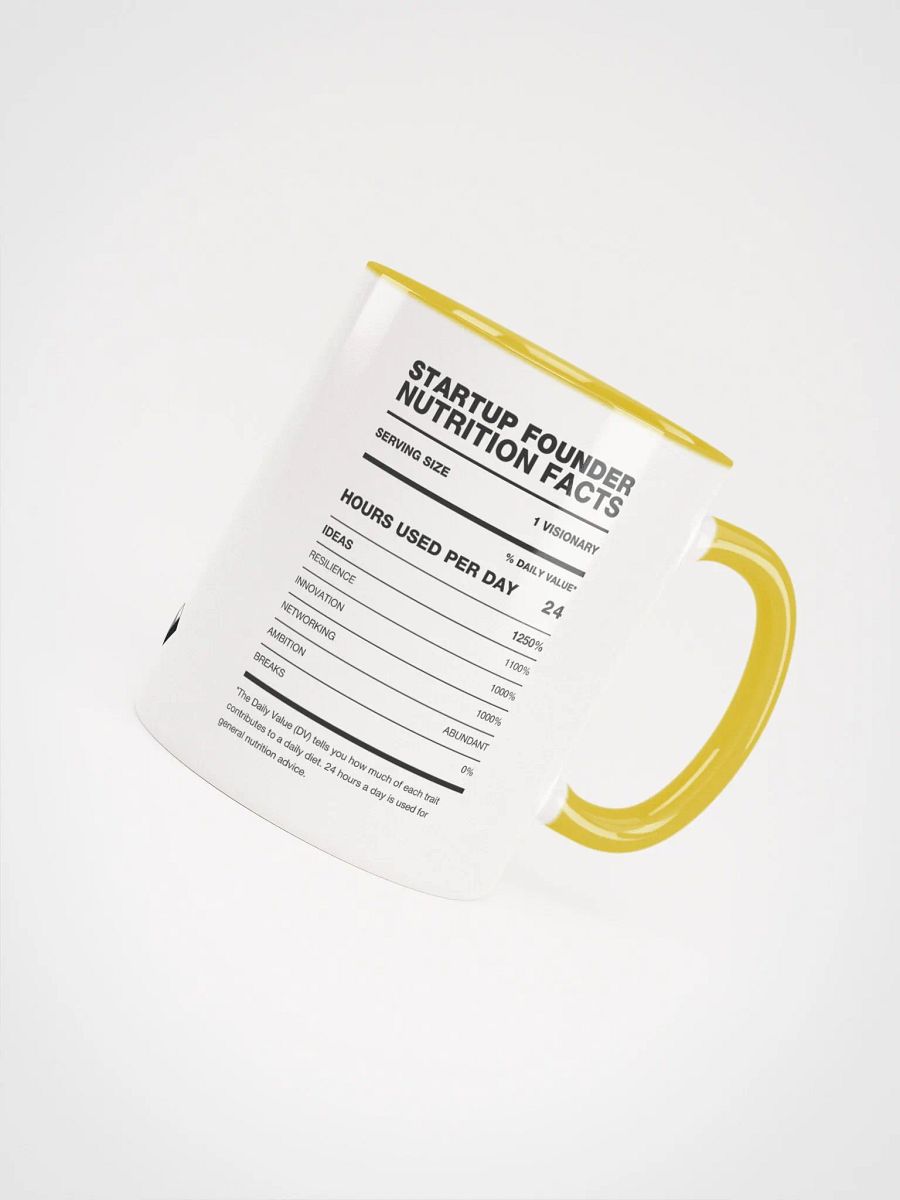 STARTUP FOUNDER Nutrition Facts Ceramic Mug product image (4)