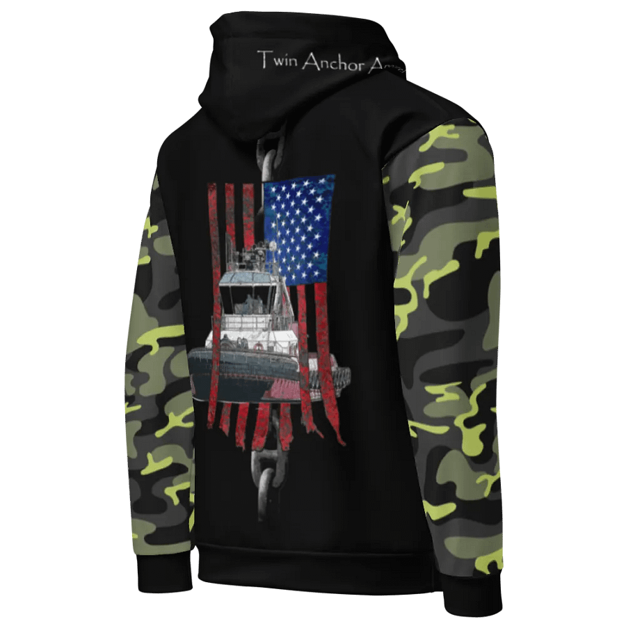 Camouflage & Black Chain Athena Tug & CE Flage Hoodie product image (9)