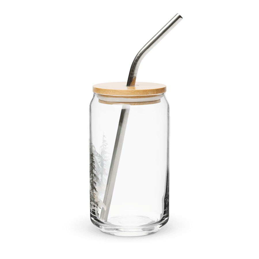 Can-Shaped Glass 🖤 Majestic Watercolor Crow product image (3)