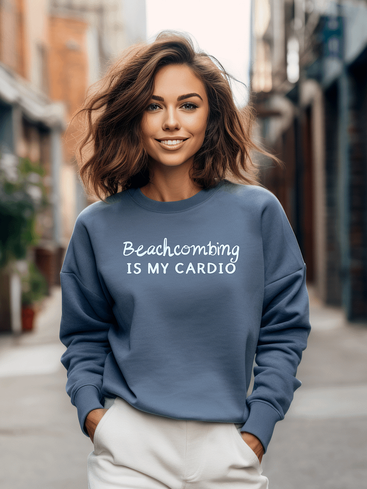 Beachcombing IS MY CARDIO | Comfort Colors® Garment-Dyed Sweatshirt | Coastal Apparel by Monique Faella Designs™ product image (13)