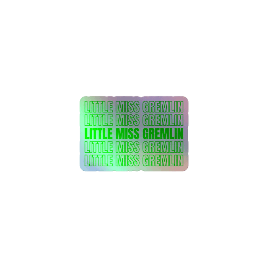 Little Miss Gremlin Holographic Sticker Sheet product image (1)