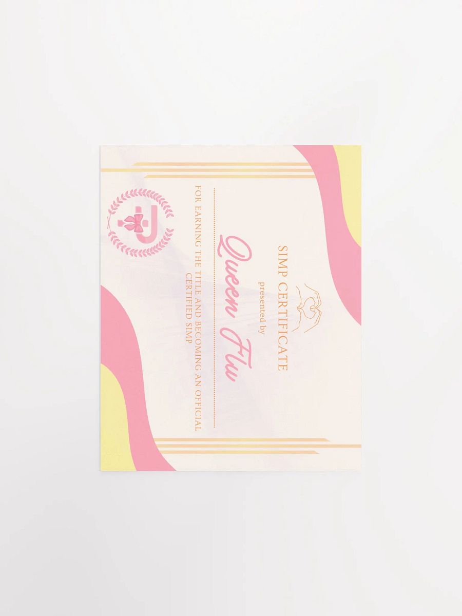 Official Simp Certificate 2 product image (1)