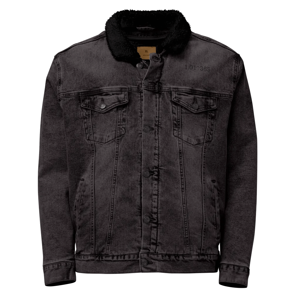 Mystery Black Sherpa Denim Grit Jacket product image (1)
