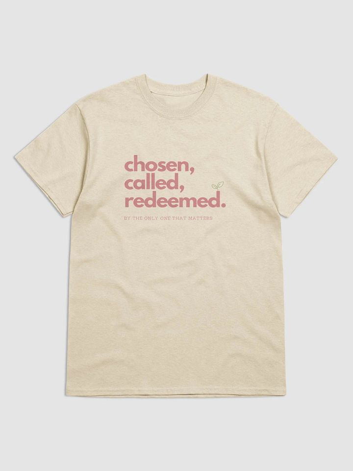 Chosen, Called, Redeemed Tee (Pink Font) product image (2)
