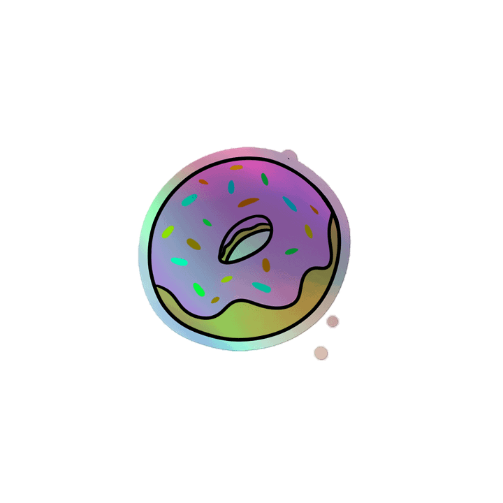 Donut Holographic Sticker product image (1)