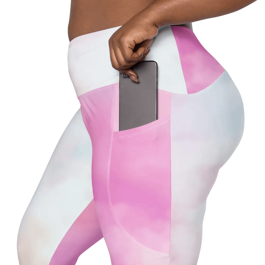 Blur cloud rainbow Design Leggings with Pocket - V4 product image (9)
