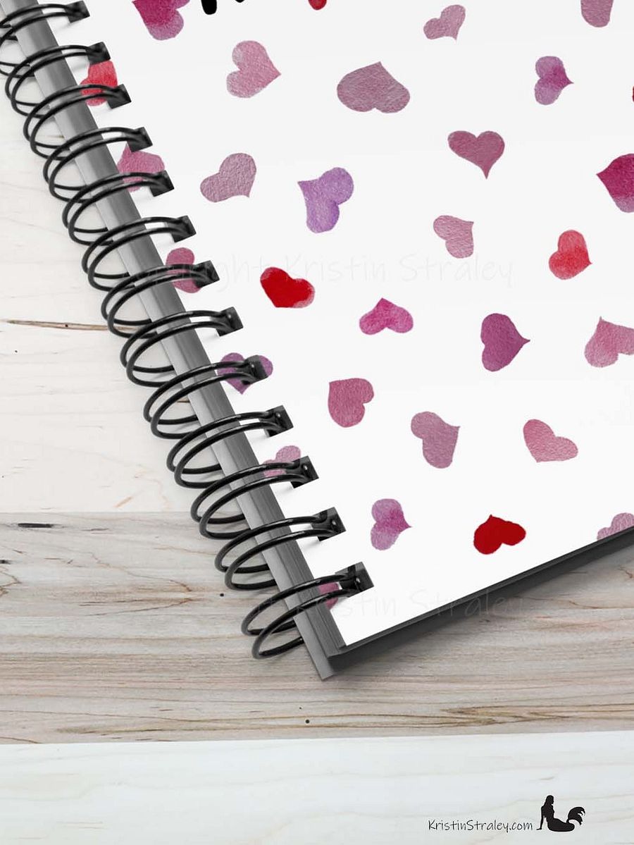 All You Need is Love on Watercolor Hearts Notebook product image (2)