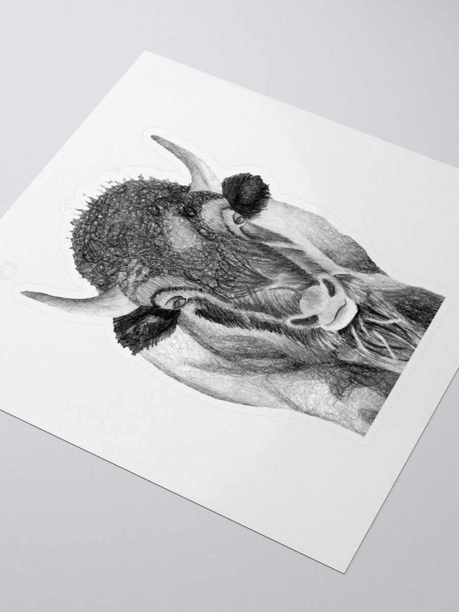 Bison Drawing Sticker product image (7)
