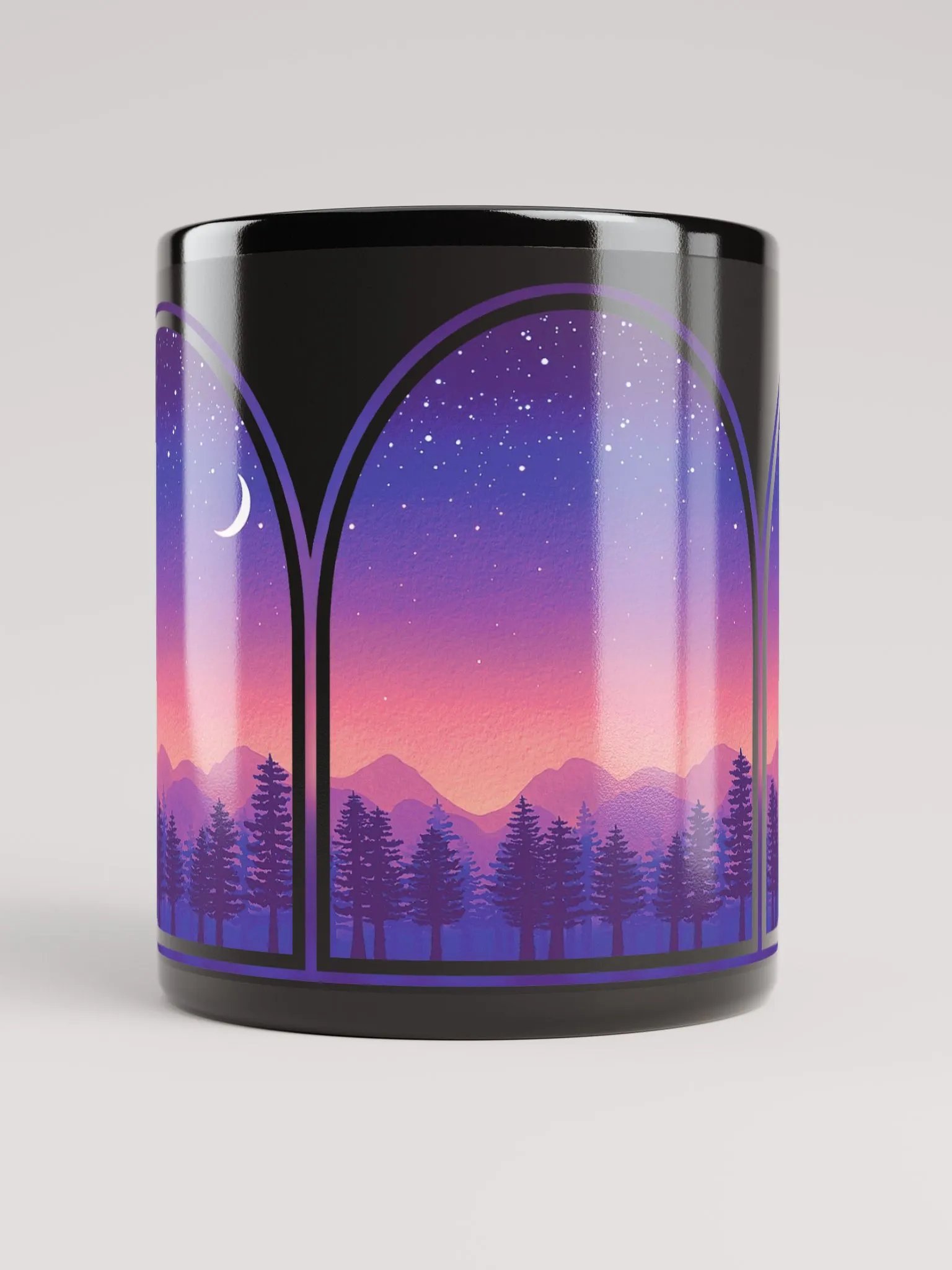 Lavender Sunset - Black Mug product image (5)