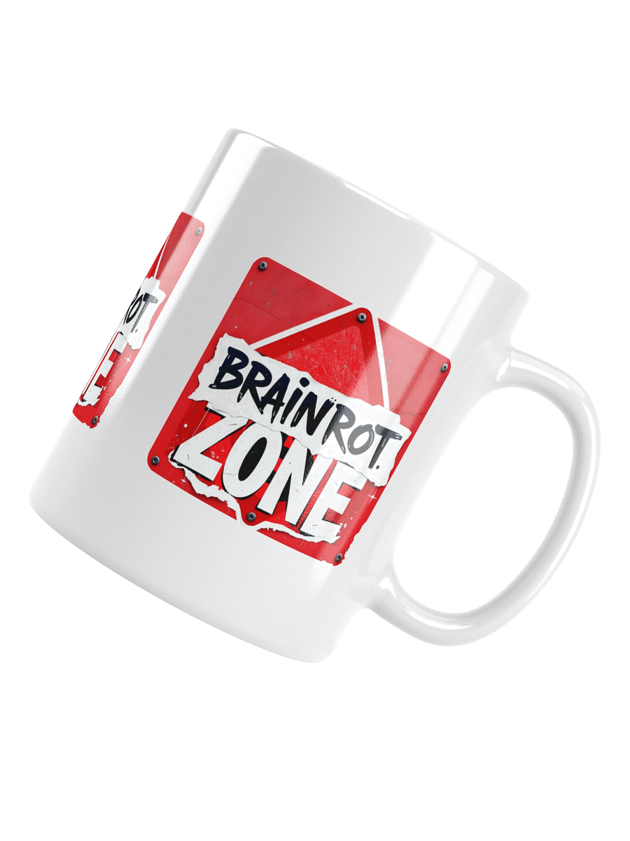 Brainrot Zone Red Warning Sign Mug product image (11)