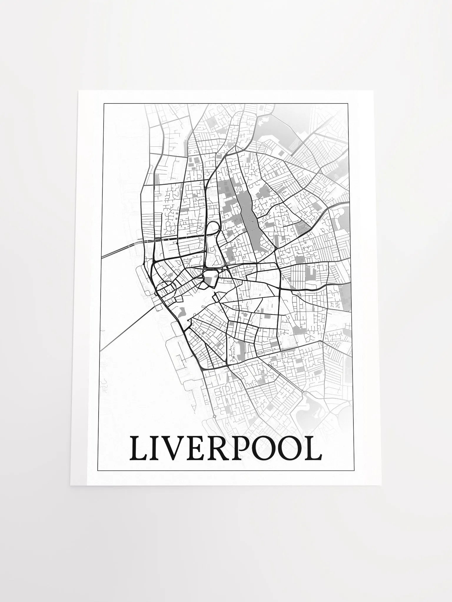 Liverpool, England, city map print product image (19)