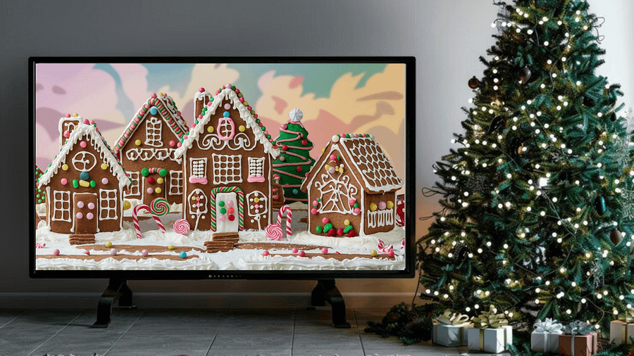 Gingerbread Cottage in Winter Wonderland - Frame TV II product image (5)