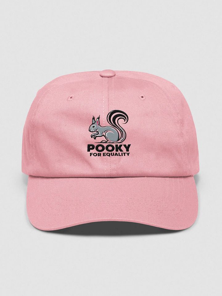 baseball hat: Pooky for equality, greyscale, minimal and understated product image (1)