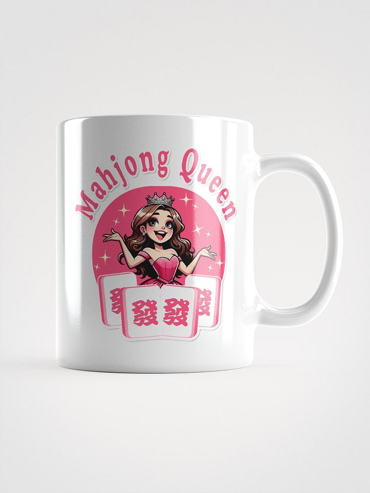 Pink Mahjong Queen WHITE COFFEE MUG product image (1)