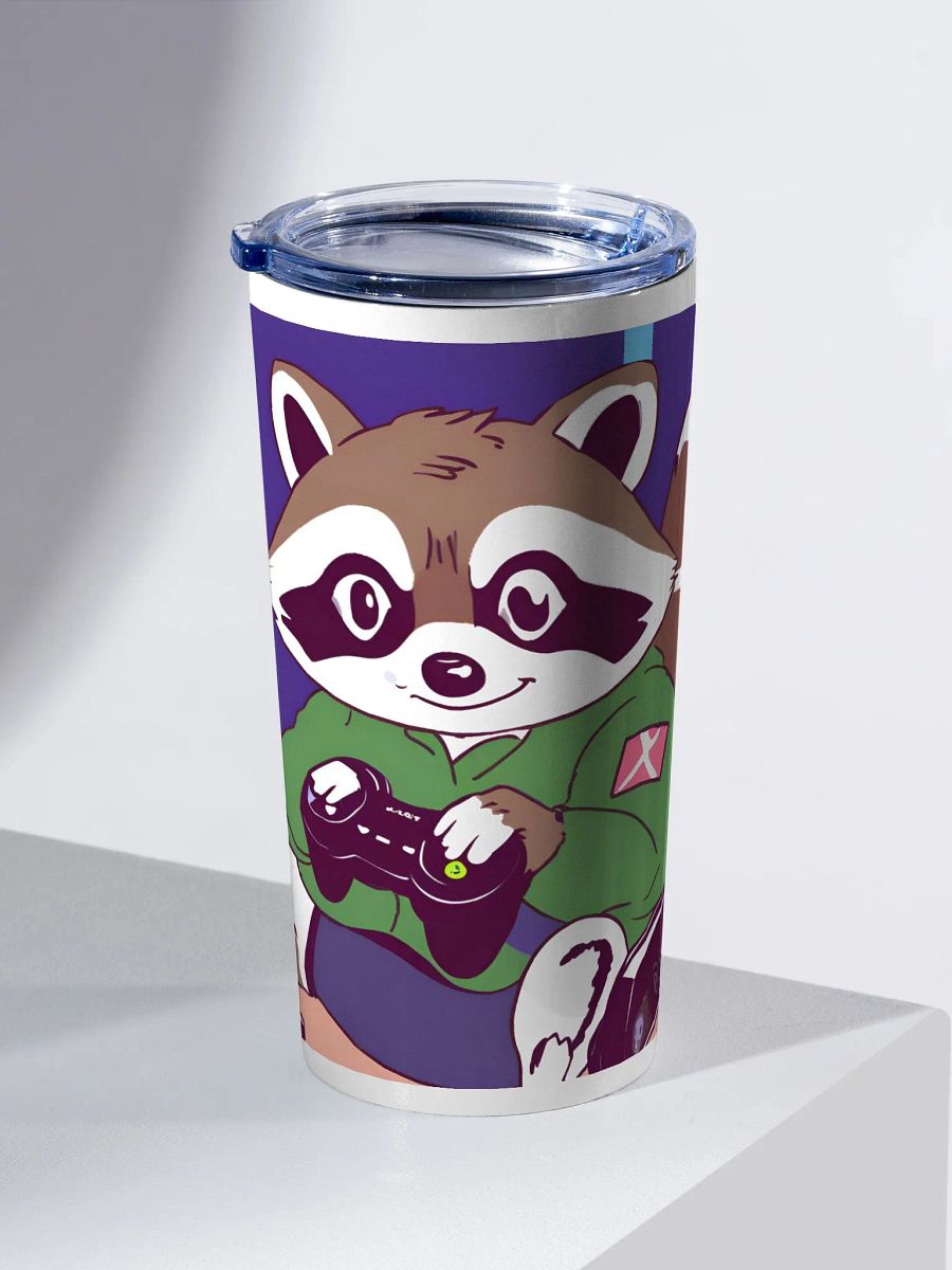 Gamer Raccoon Stainless Steel Tumbler product image (2)