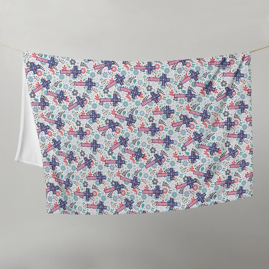 Floral Patriotic Cross Patterned Blanket product image (12)