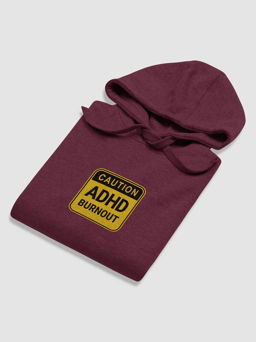 CAUTION: ADHD BURNOUT printed heavyweight hoodie product image (6)