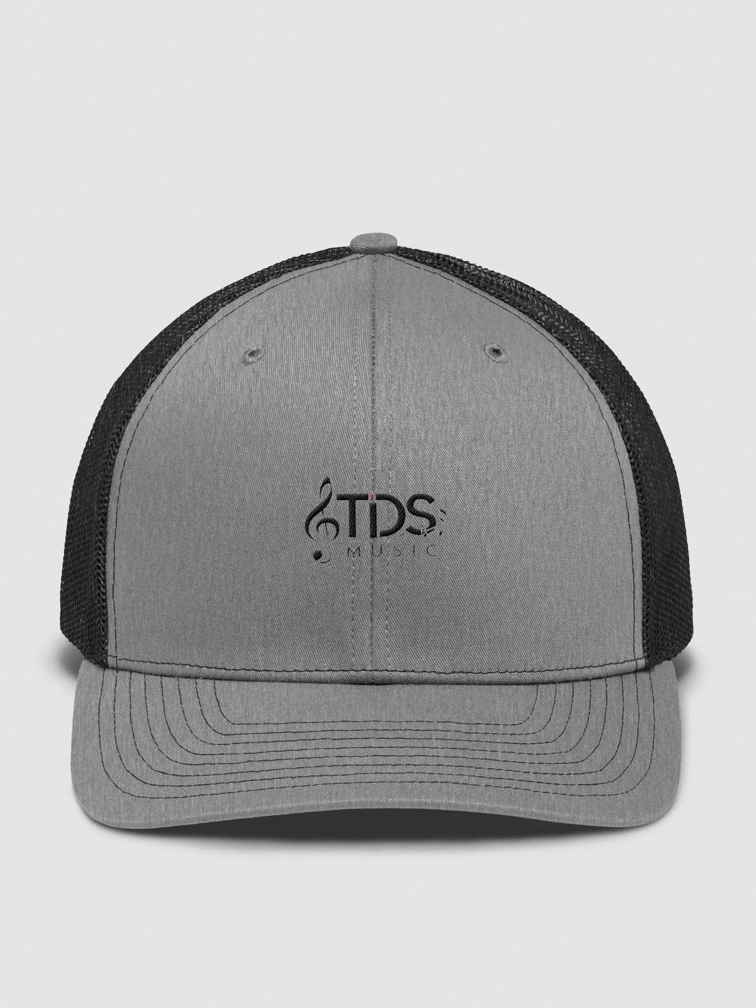 Richardson Trucker Hat - TDS Music Embroidered Cap in Black, Gray, Red, and Green with Mesh Back product image (1)