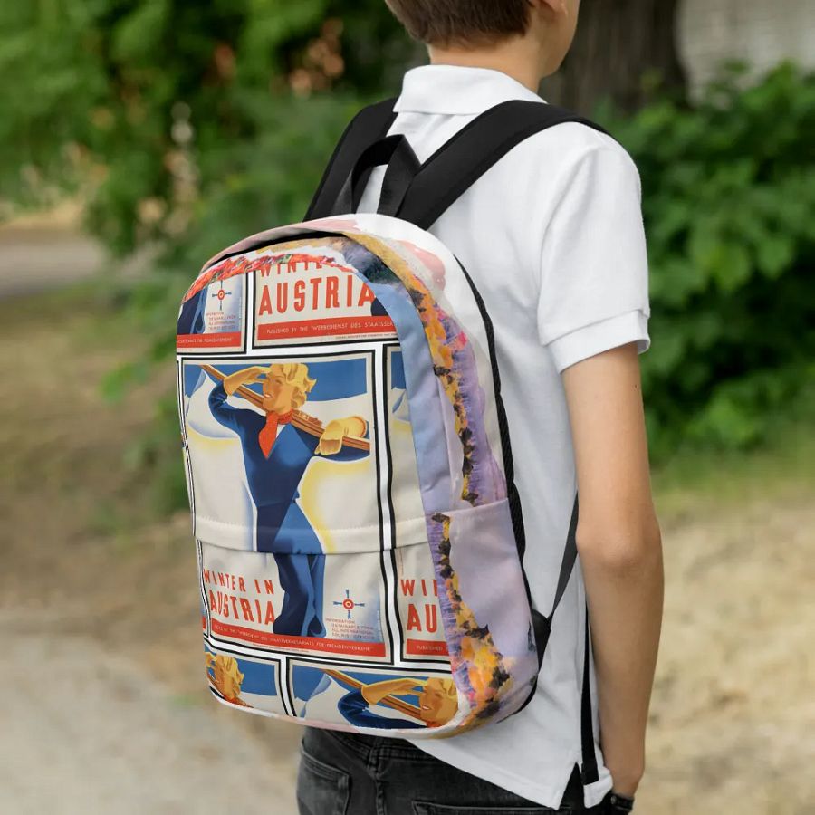 “Winter in Austria” All-Over Printed Landscape Backpack product image (9)