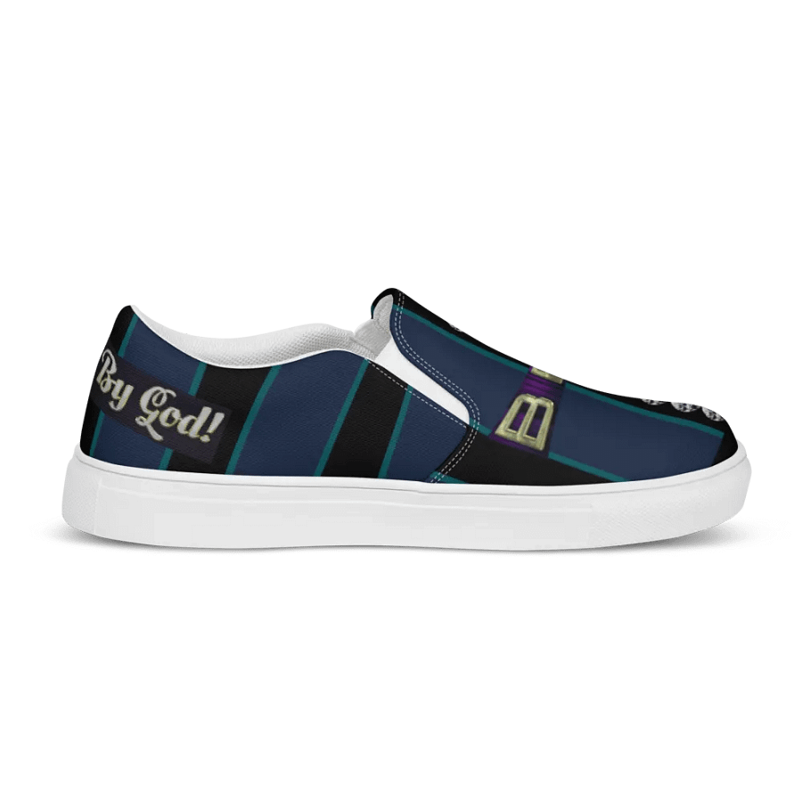 BBG Green & Blue Men's Diamond Cross Slip Ons product image (5)