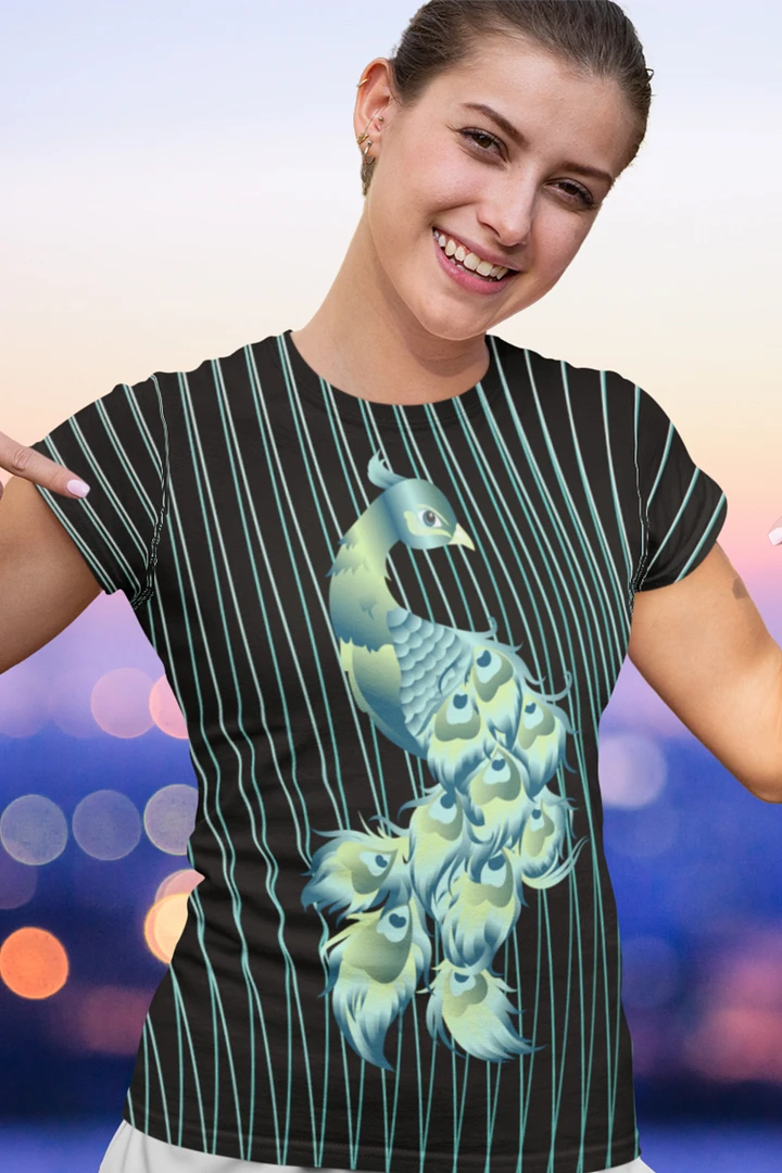 Pretty Peacock All Over Print T-shirt product image (1)
