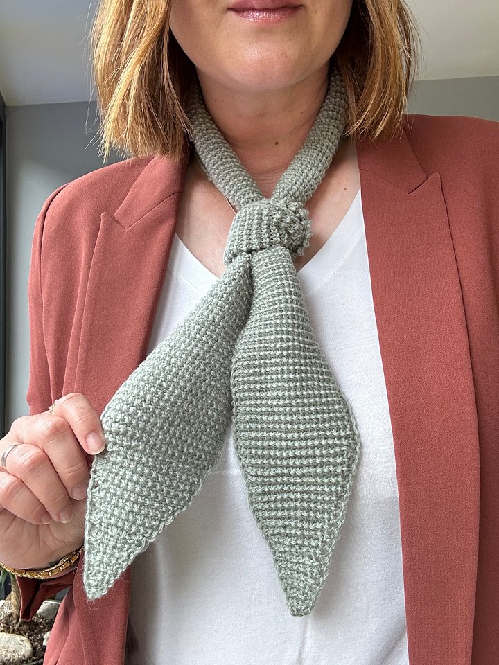 Easy Tunisian Crochet Skinny Scarf PDF Pattern product image (1)