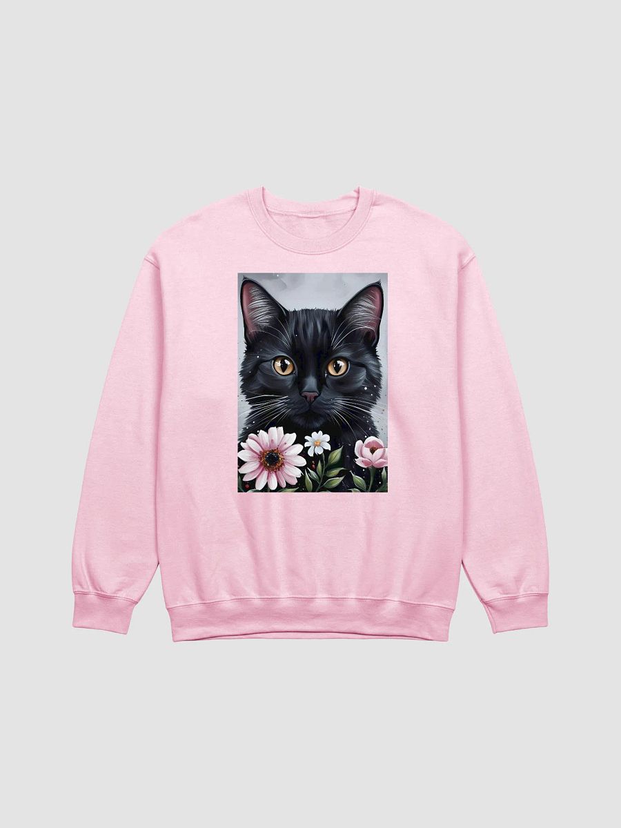 Whimsical Cat and Flowers Crewneck Sweatshirt product image (17)