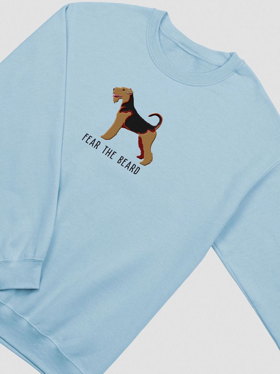 Fear the Beard Sweatshirt(Embroidered) of an Airedale Terrier product image (6)