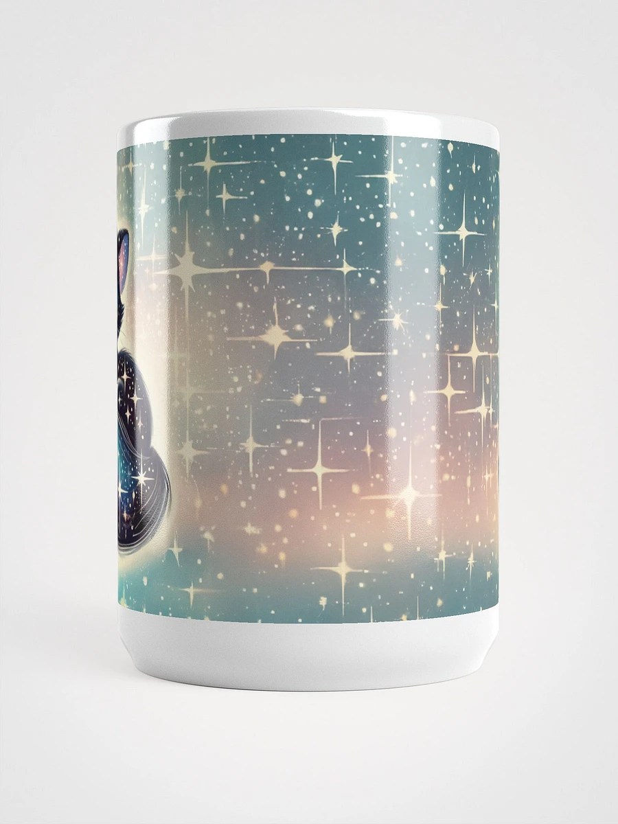 Celestial Kitty Cat - Glossy Black Mug product image (5)