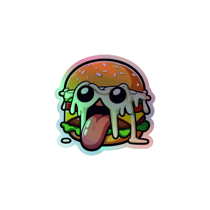 Whimsical Burger Holographic Sticker Sheet product image (1)