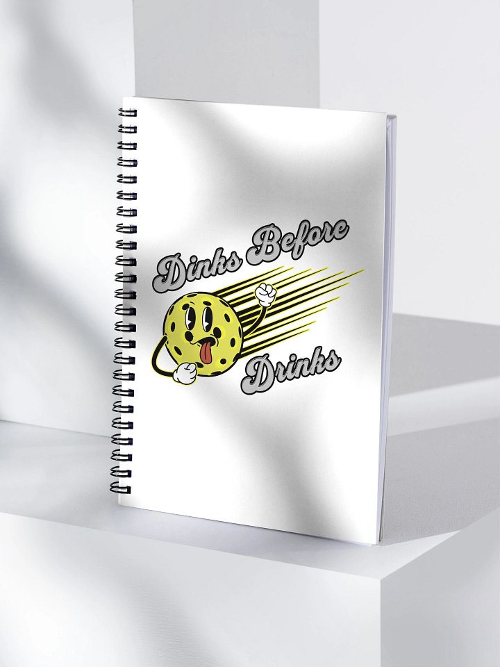 Dinks Before Drinks Pickleball Doodles Spiral Notebook product image (1)