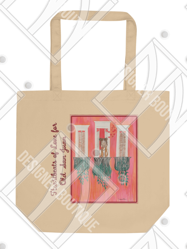 NN Designer Boutique x Camila Arraiza: Tote Bag (Brunette) – Heartbeats of Love for Old San Juan product image (1)