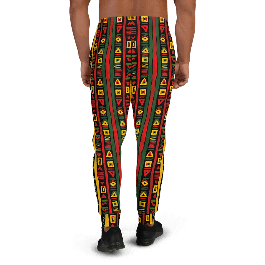 African Essence: All-Over Print Recycled Men's Joggers product image (3)