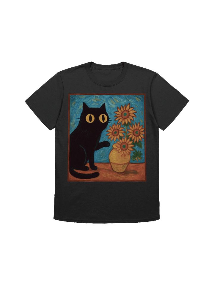 Sunflower Cat Van Gogh T-Shirt product image (5)