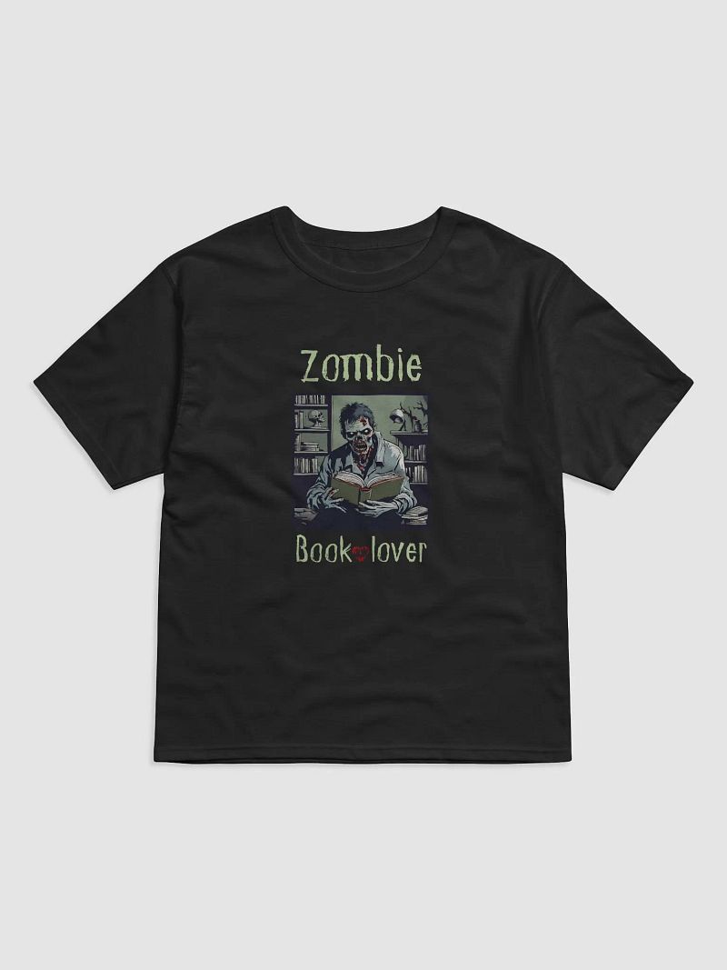 Zombie Book Lover Black Relaxed T-shirt