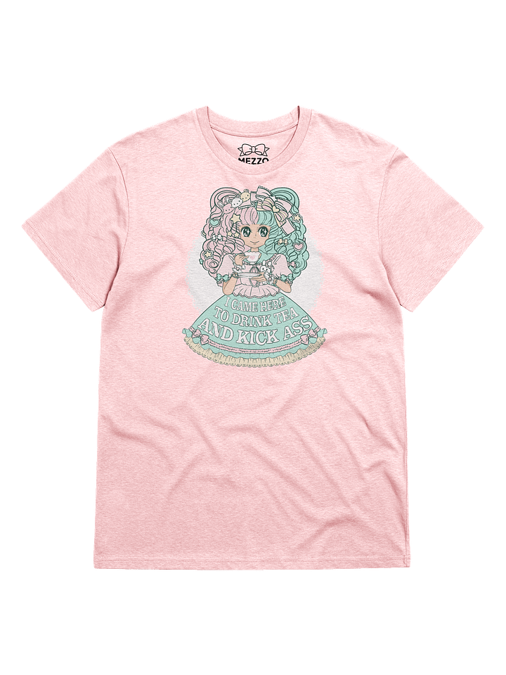 𝑬𝑼⧸𝑼𝑲 I Came Here to Drink Tea & Kick Ass (OTT, Mint) organic cotton t-shirt product image (1)