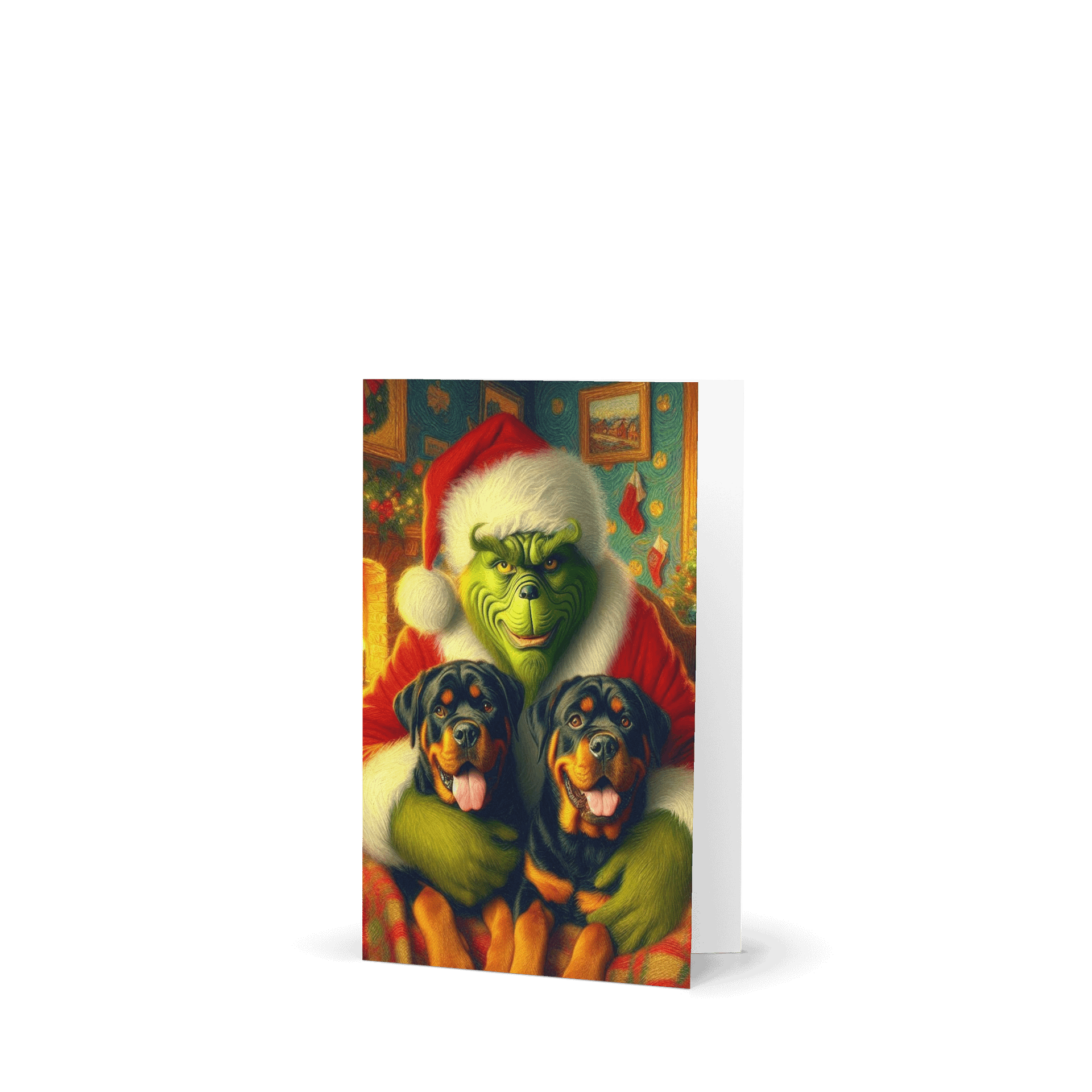 Rottweiler & Grinch greeting card product image (1)