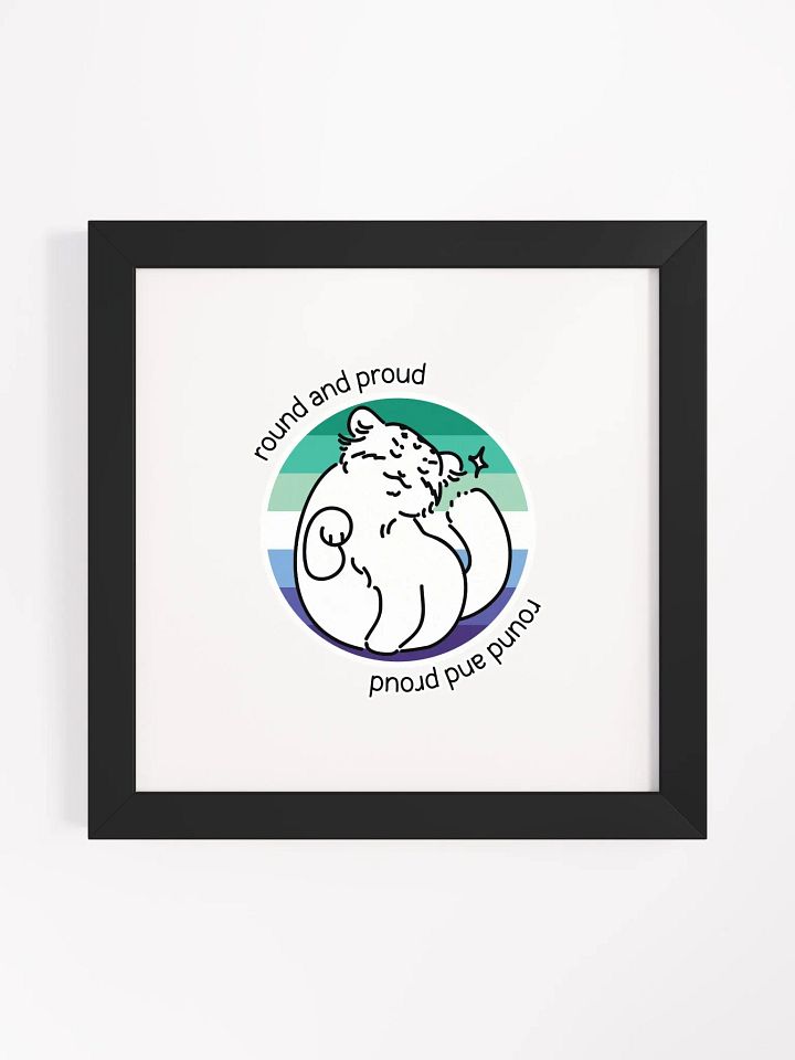 Round and Proud Manul Gay MLM Version - Framed Print product image (1)