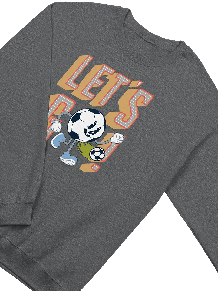 Lets Go Mascot Soccer Ball Character Crewneck Sweatshirt product image (2)