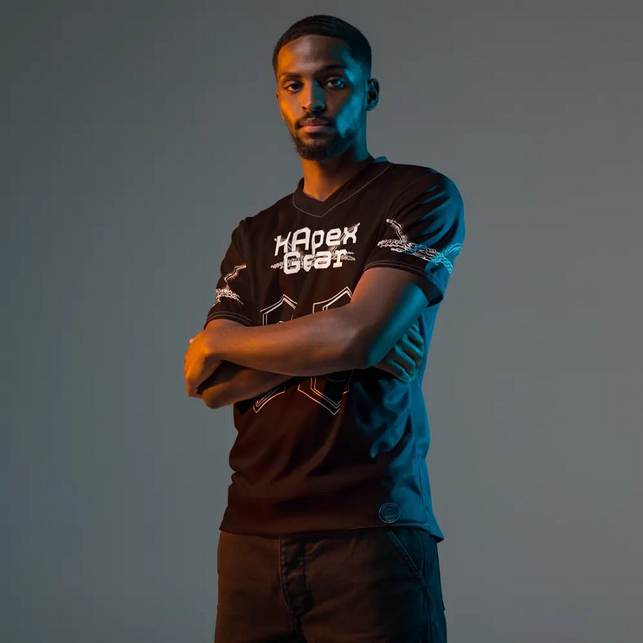 Capital EDDIE - Black - Recycled Unisex Sports Jersey - White HApex Gear Black Logo product image (11)